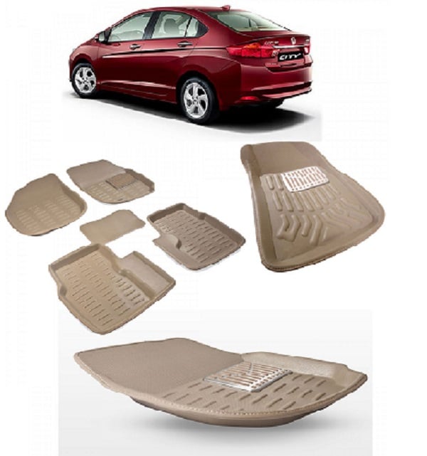 Buy 3D Car Mats For Honda City idtec 2014 (Beige) Online in India at