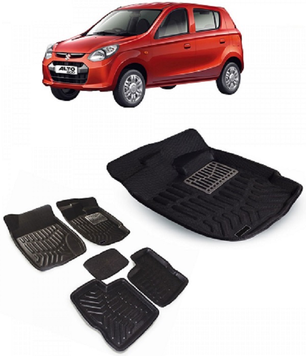 Buy 3D Car Mats For Maruti Suzuki Alto 800 (Black) Online in India at