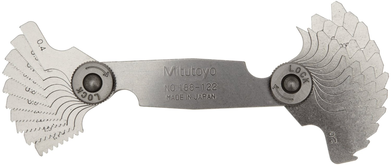 Buy Mitutoyo Screw Pitch Gauge Range 0.47 mm 21 Leaf 188122 Online in India at Best Prices