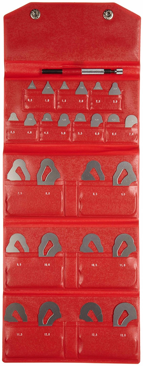 Buy Mitutoyo 186902 Radius Gauge Set 26 Leaves Range 0.5 to 13 mm