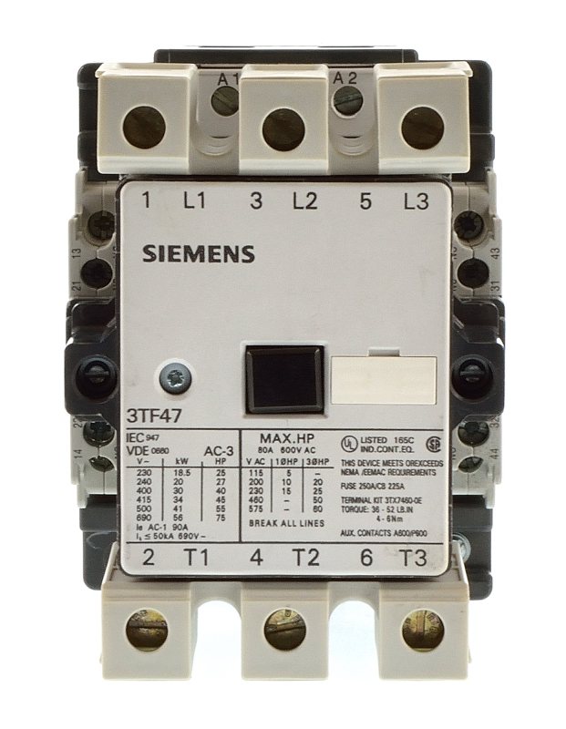 Buy Siemens 3Phase DC Contactor 63A 2 NO + 2 NC 3TF47 020D..ZA01
