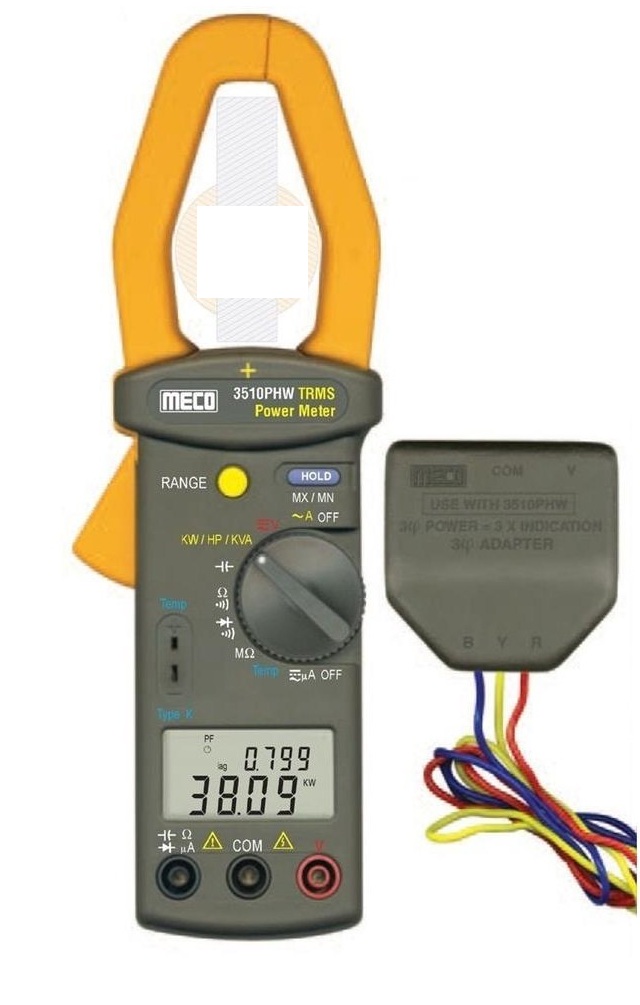 Buy Meco 3510 PHWAuto Digital Power Clamp Meter True RMS 999.9 A 600 V Online in India at Best